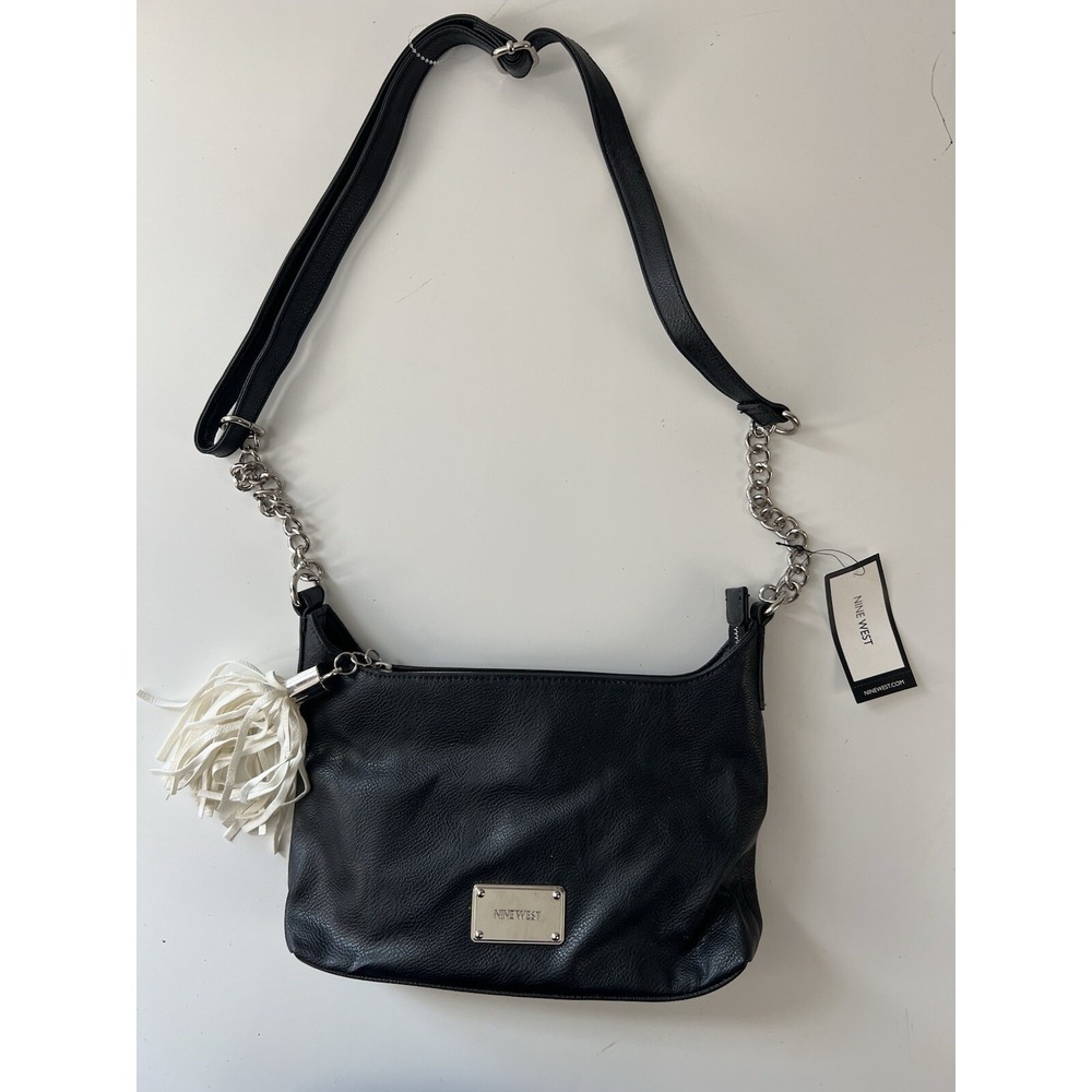 Nine West Black Shoulder Bag Purse Pocketbook Bag Crossbody NWT